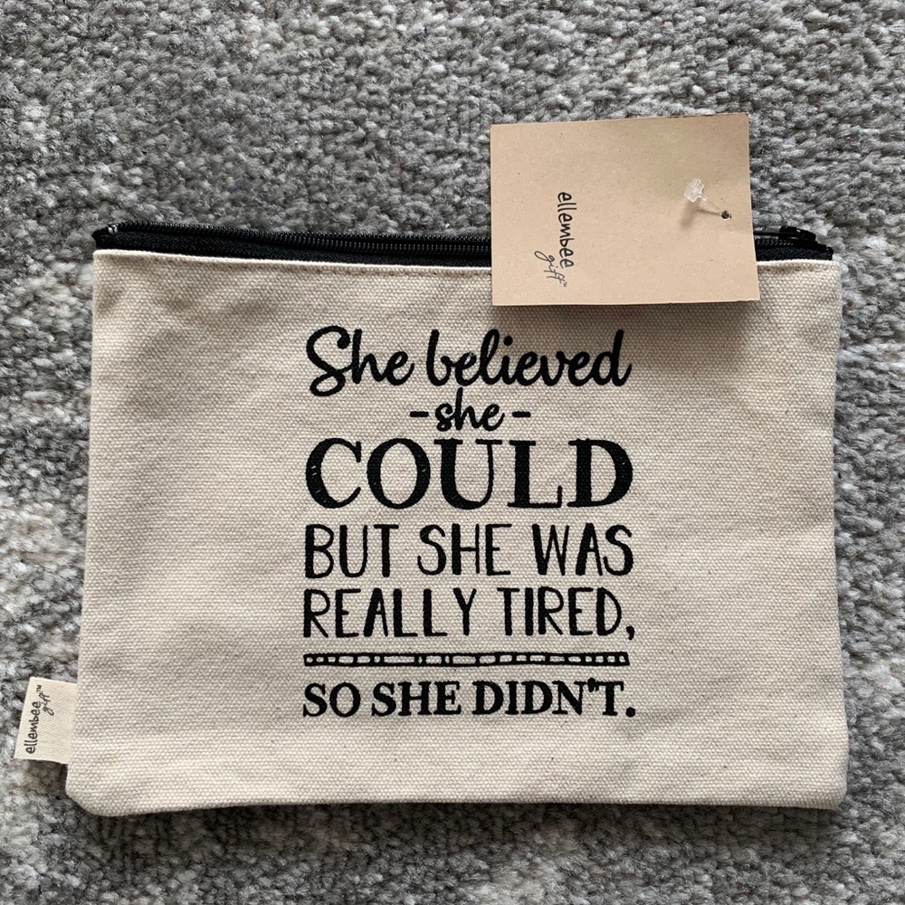 NWT sassy zip top canvas pouch